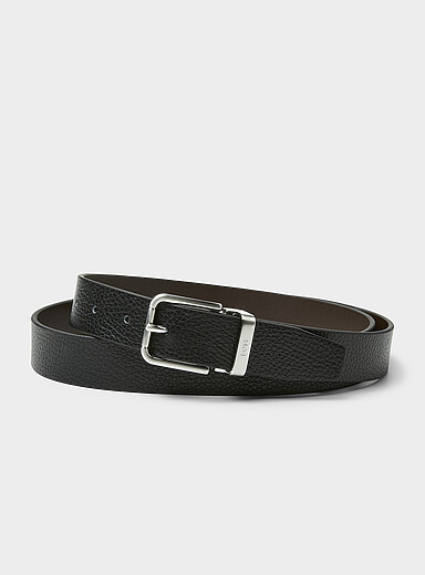 Ceinture Réversible En Cuir Véritable Autruche - Jaune, 32mm, Sans Boucle - Neuf Avec étiquettes