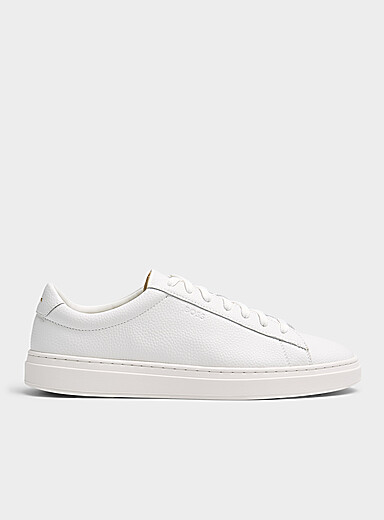 Le sneaker court Kieran cuir grenu Homme