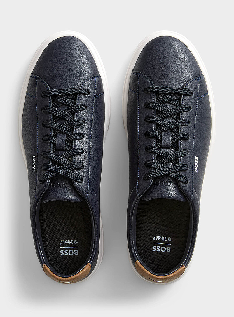 BOSS Black Kieran leather sneakers Men for men