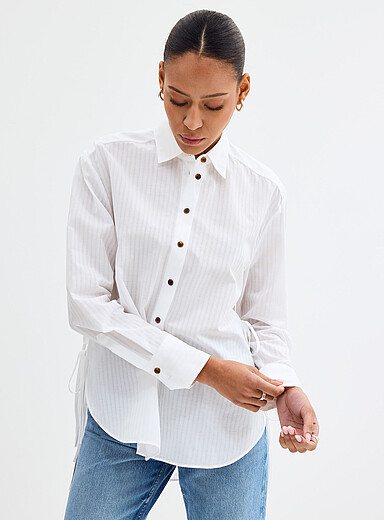 Erigeron side-tie shirt