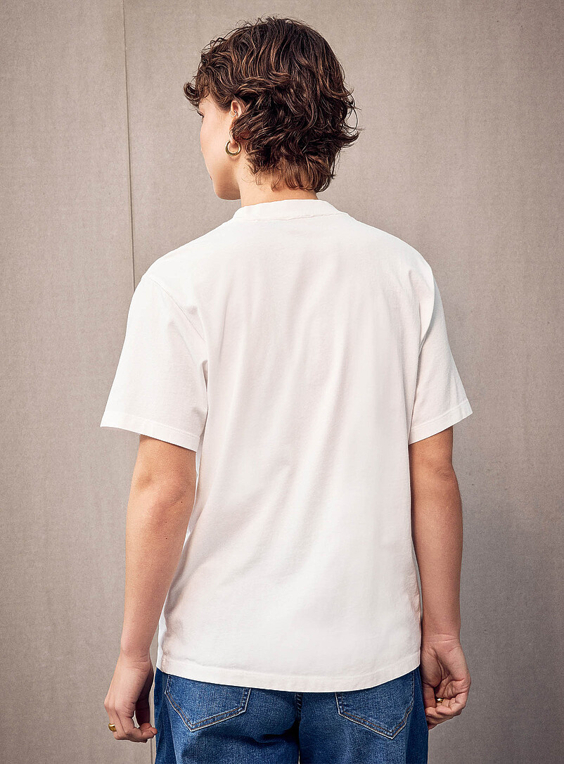 HUGO: Le t-shirt citrons pur coton Blanc pour femme