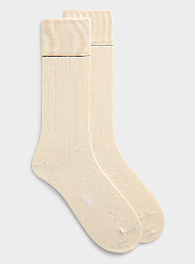 Fine-stripe dress socks 2-pack