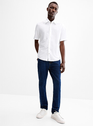 BOSS Navy/Midnight Blue Delaware dark blue jean <b>Slim fit</b> for men