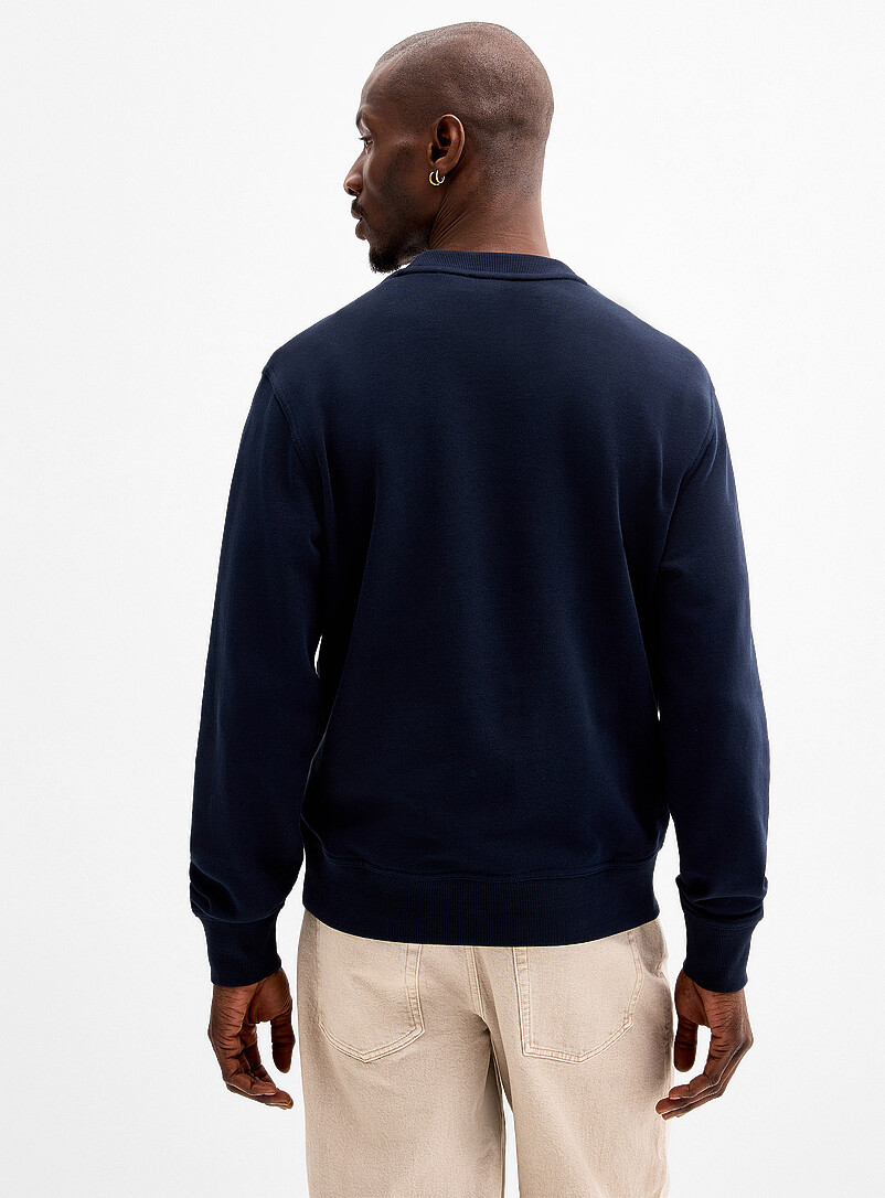 BOSS Navy blue Tone-on-tone logo sweatshirt for men
