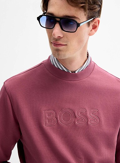 Tone-on-tone logo sweatshirt