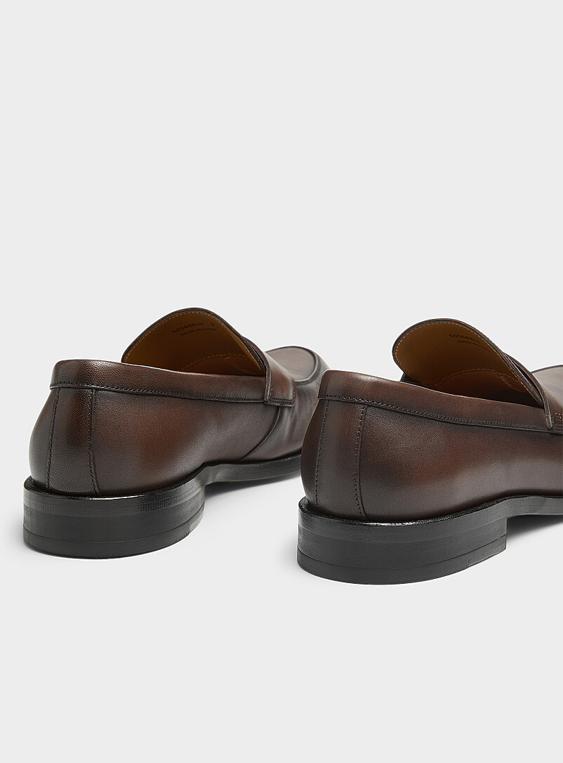 BOSS: Le fl&acirc;neur Tayil cuir brun Homme Brun pour homme