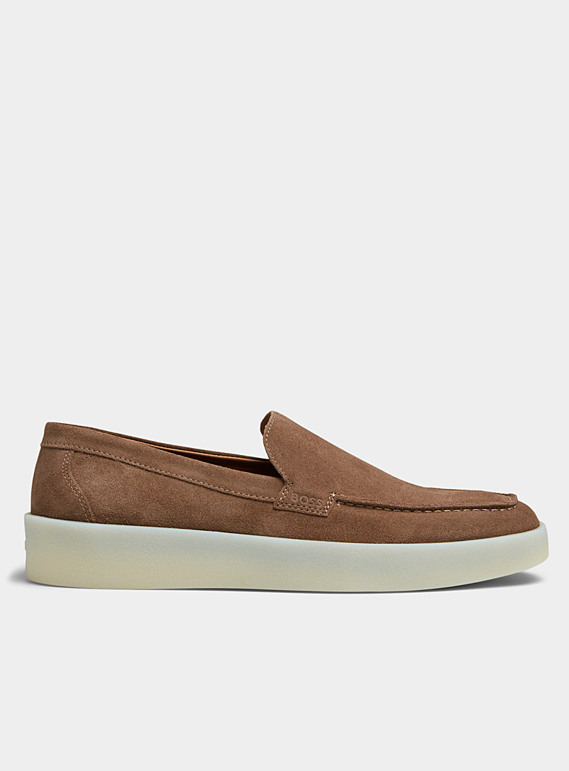 BOSS Fawn Clay casual suede loafers Men for men