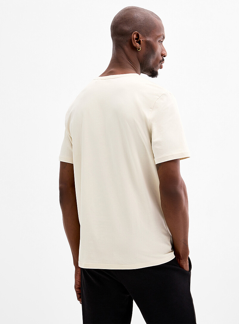 BOSS: Le t-shirt tout confort neutre Vert fonc&eacute; - Mousse pour homme