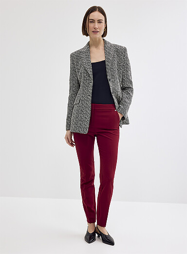 Hagonia burgundy pant <b>Fit: Slim leg, regular rise</b>