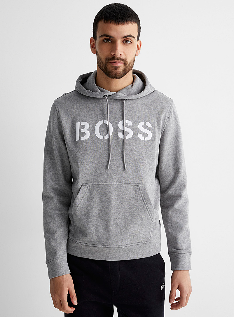 BOSS Silver Wetry hoodie for men