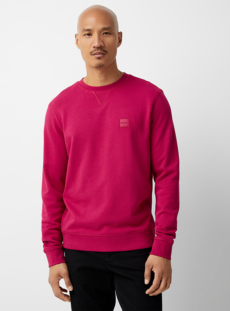 BOSS Pink Westart sweatshirt for men