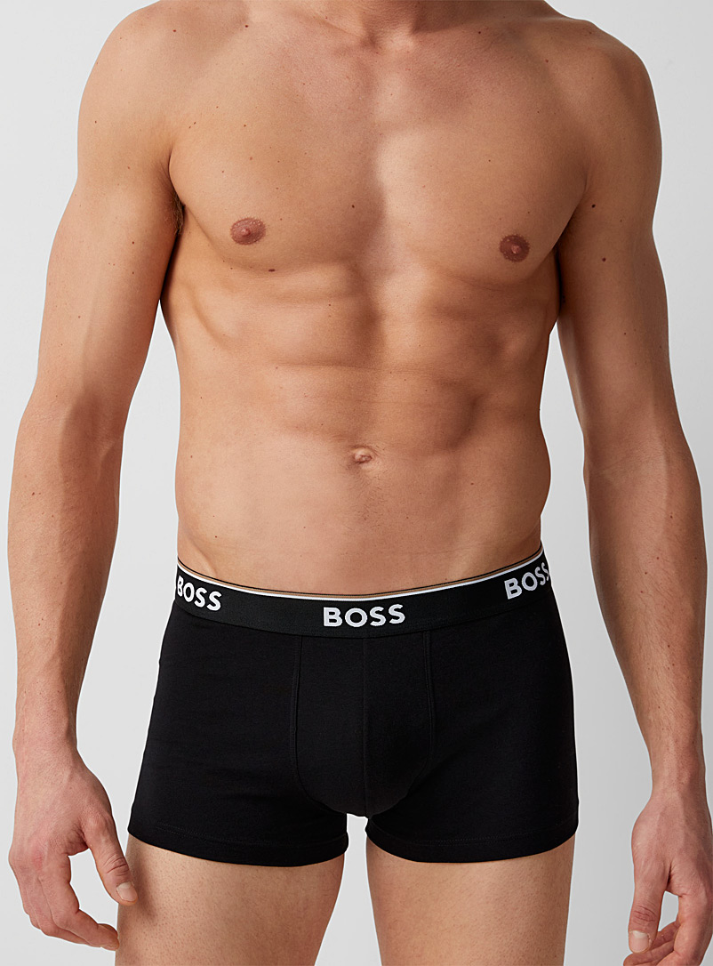 BOSS: Les boxeurs courts essentiels BOSS 2 po Coton Emballage de 3 Blanc pour homme