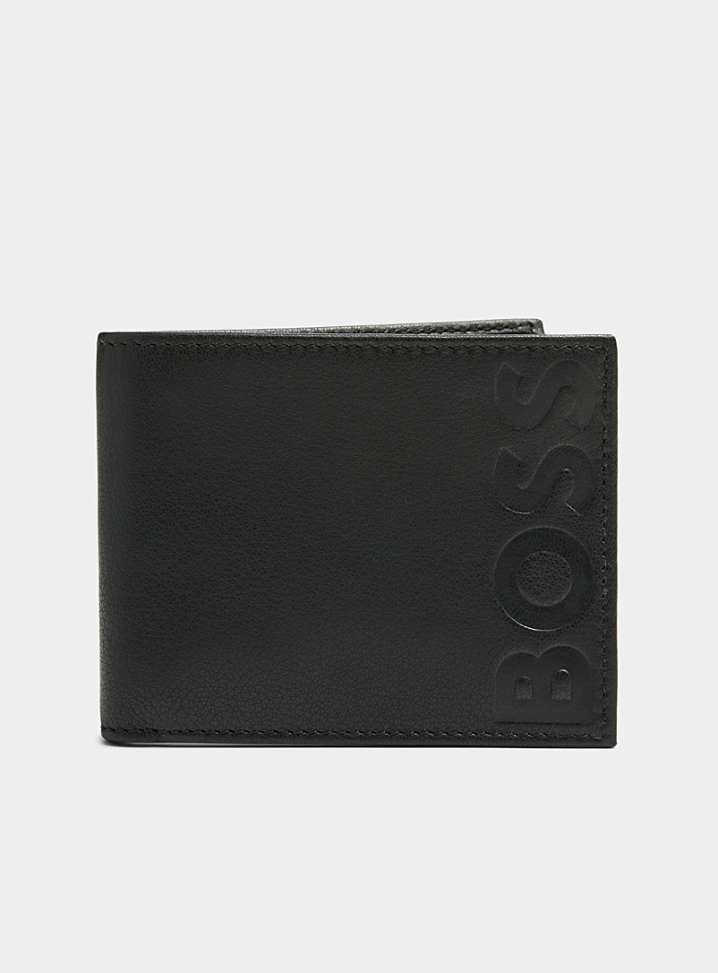 Embossed logo leather wallet | BOSS | Mens Wallets & Card Holders | Simons