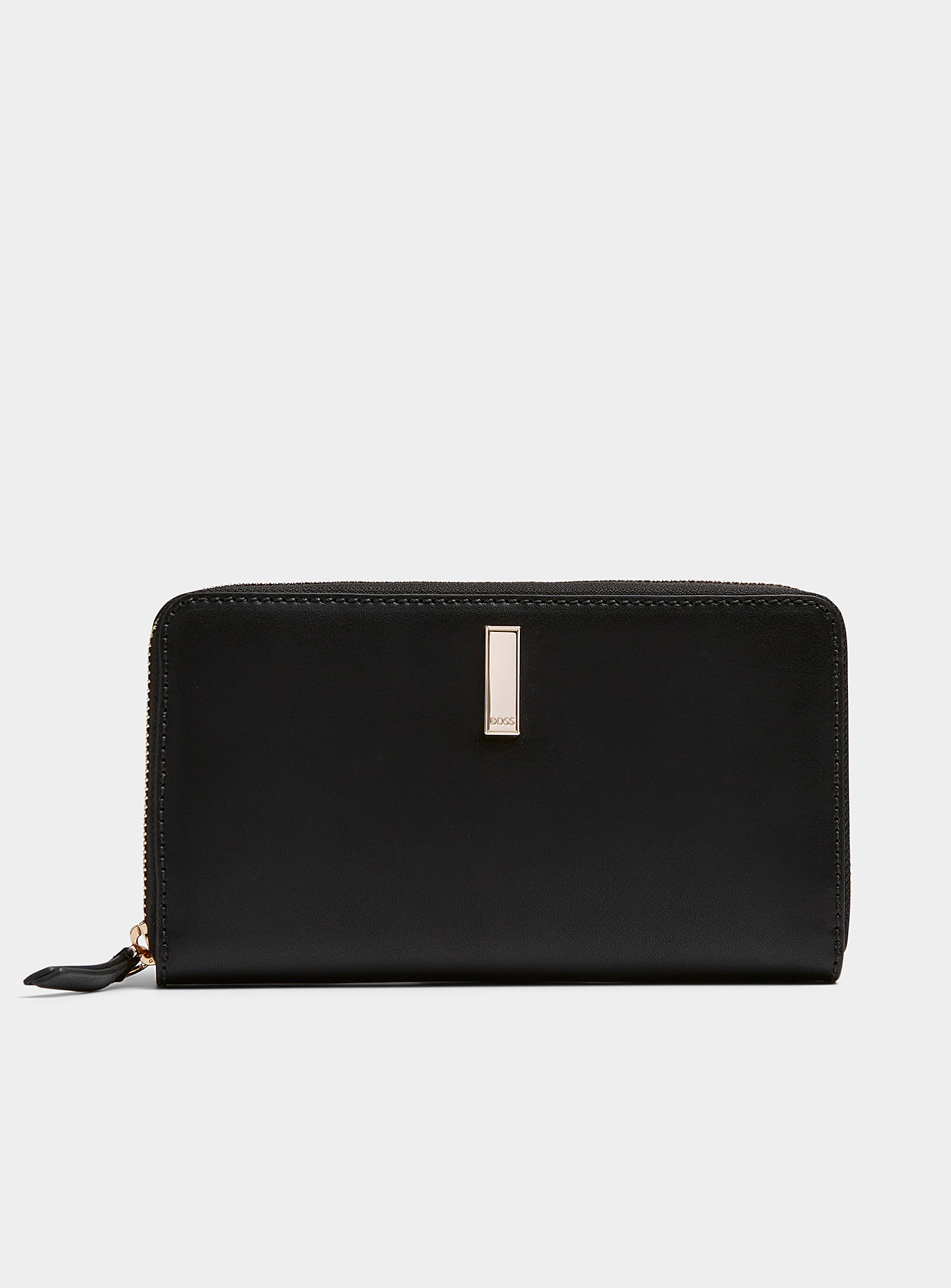 Hugo Boss Ariell Leather Wallet In Black