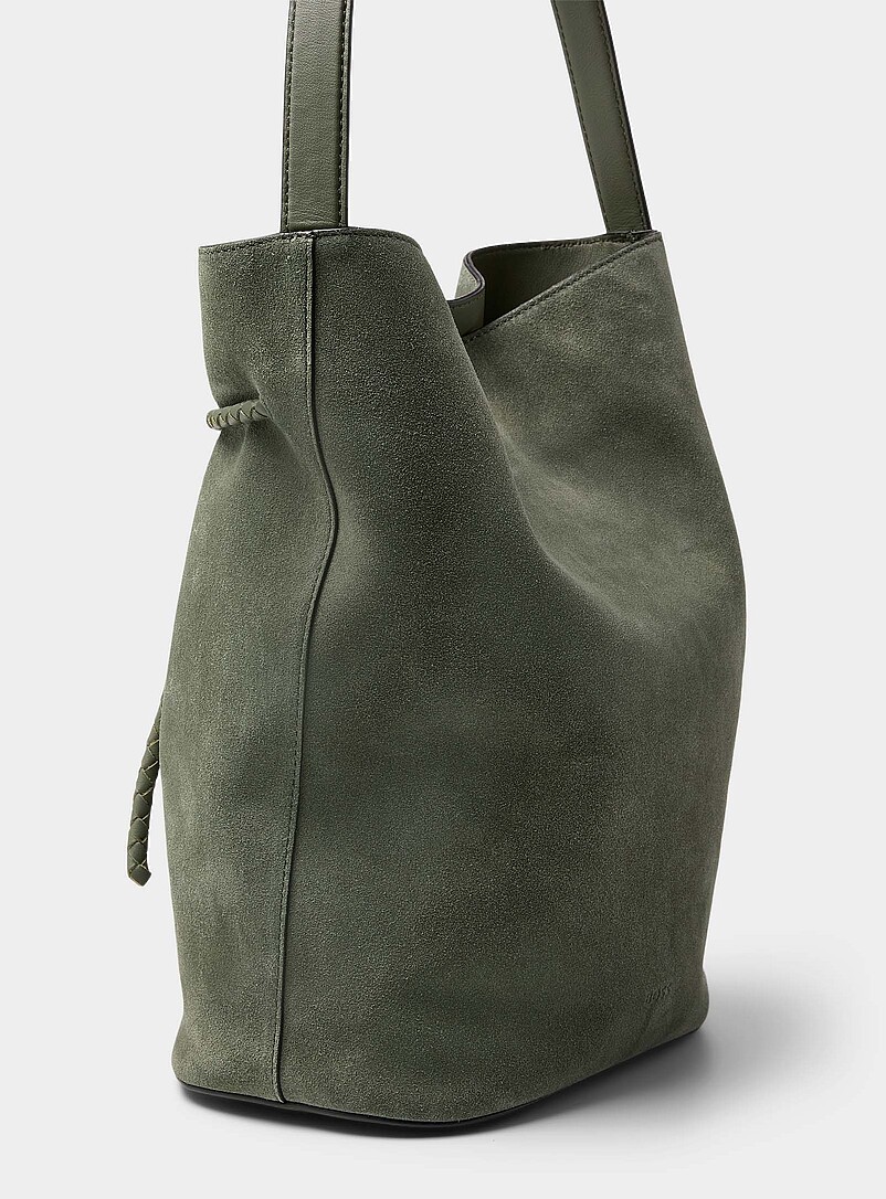 Revers large sage suede bucket bag product image 2