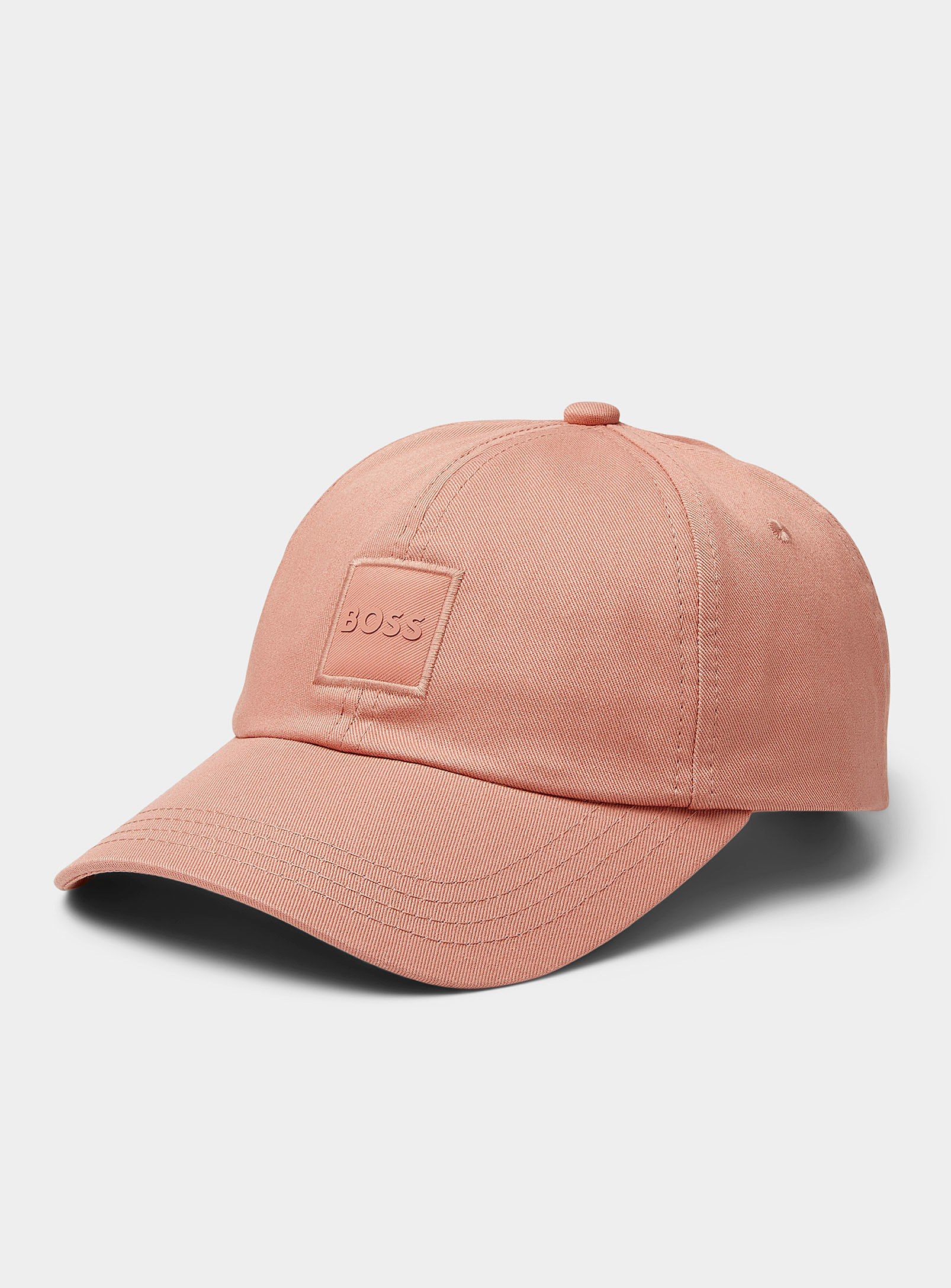 Hugo Boss Embroidered Square Logo Cap In Pink