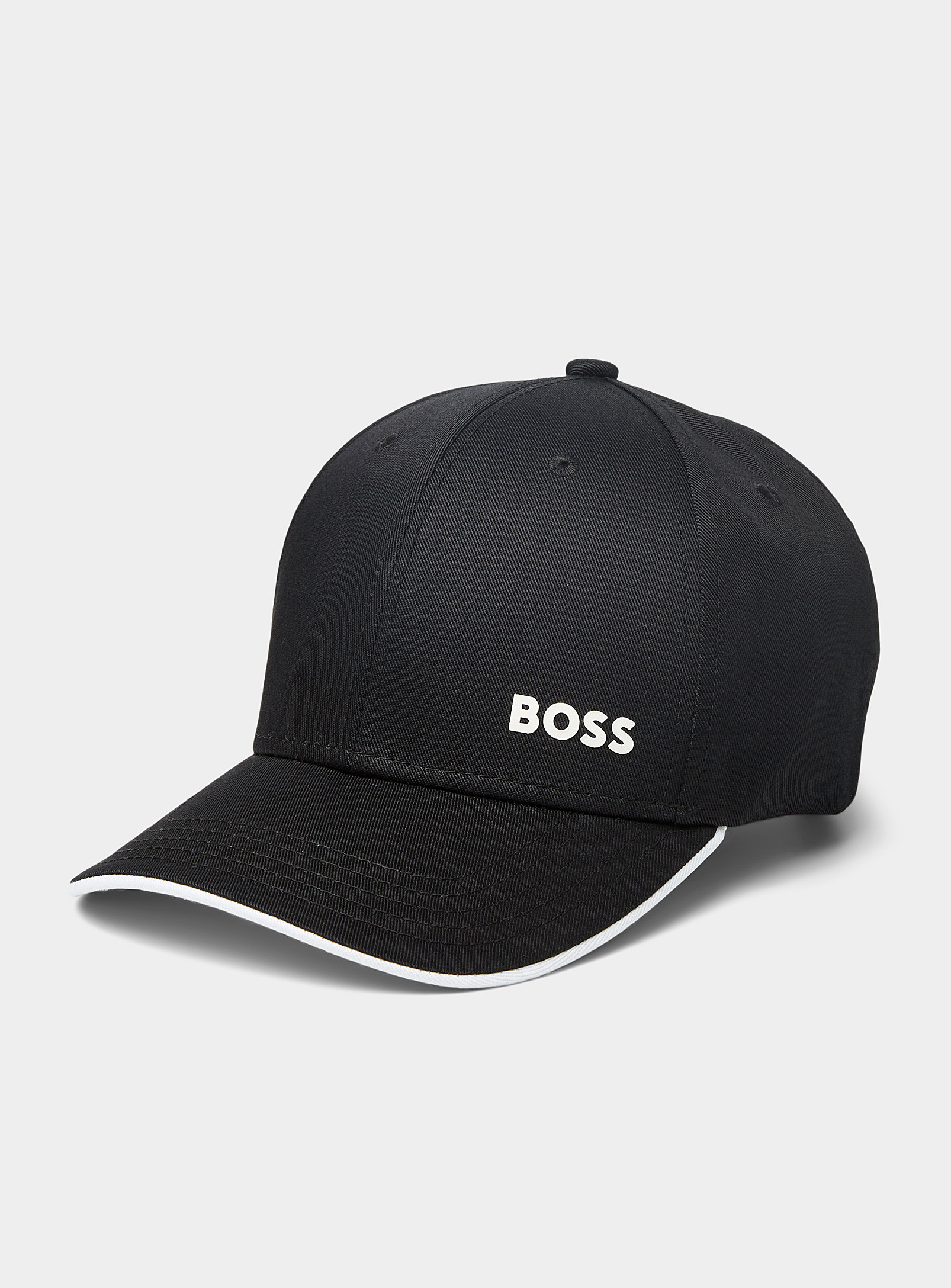 Hugo Boss Logo Trimmed Cap In Black