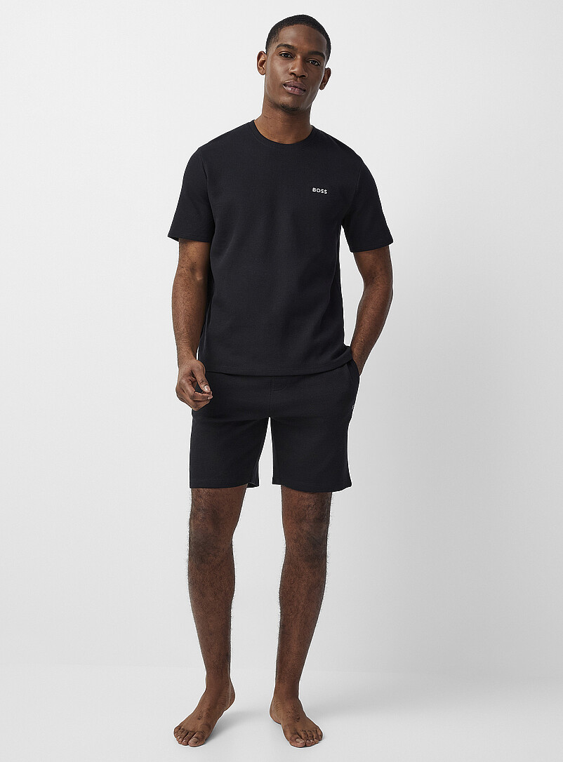 Embroidered logo waffle T-shirt product image 2