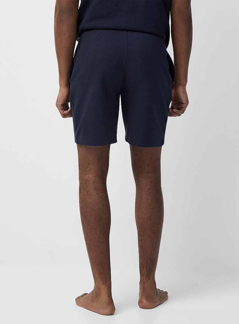 Embroidered-logo waffle pyjama short product image 3