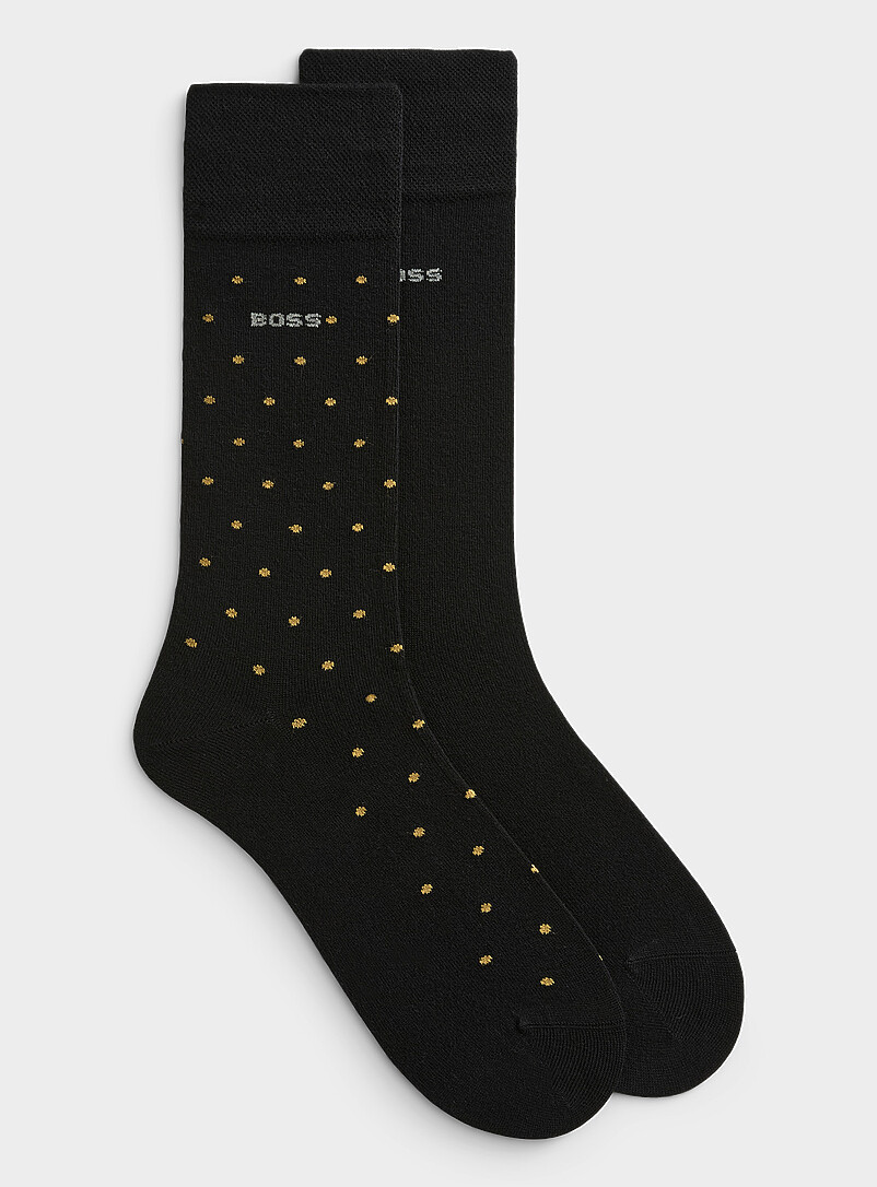 Solid/dot Bamboo Dress Socks 2-Pack