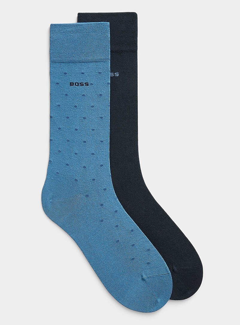 Solid/dot bamboo dress socks 2-pack product image (primary)