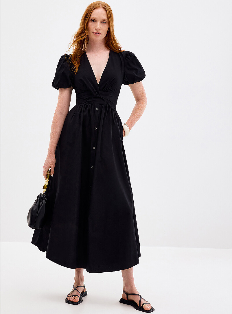 Kumare Twisted Poplin Maxi Dress