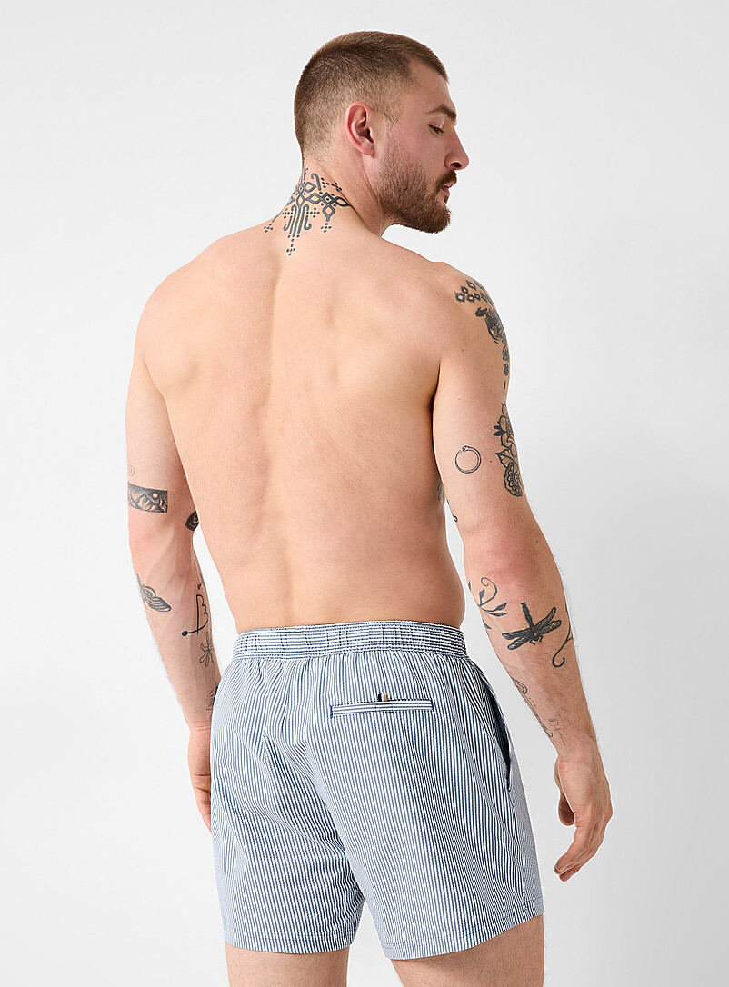 Twin-stripe seersucker swim trunk product image 3