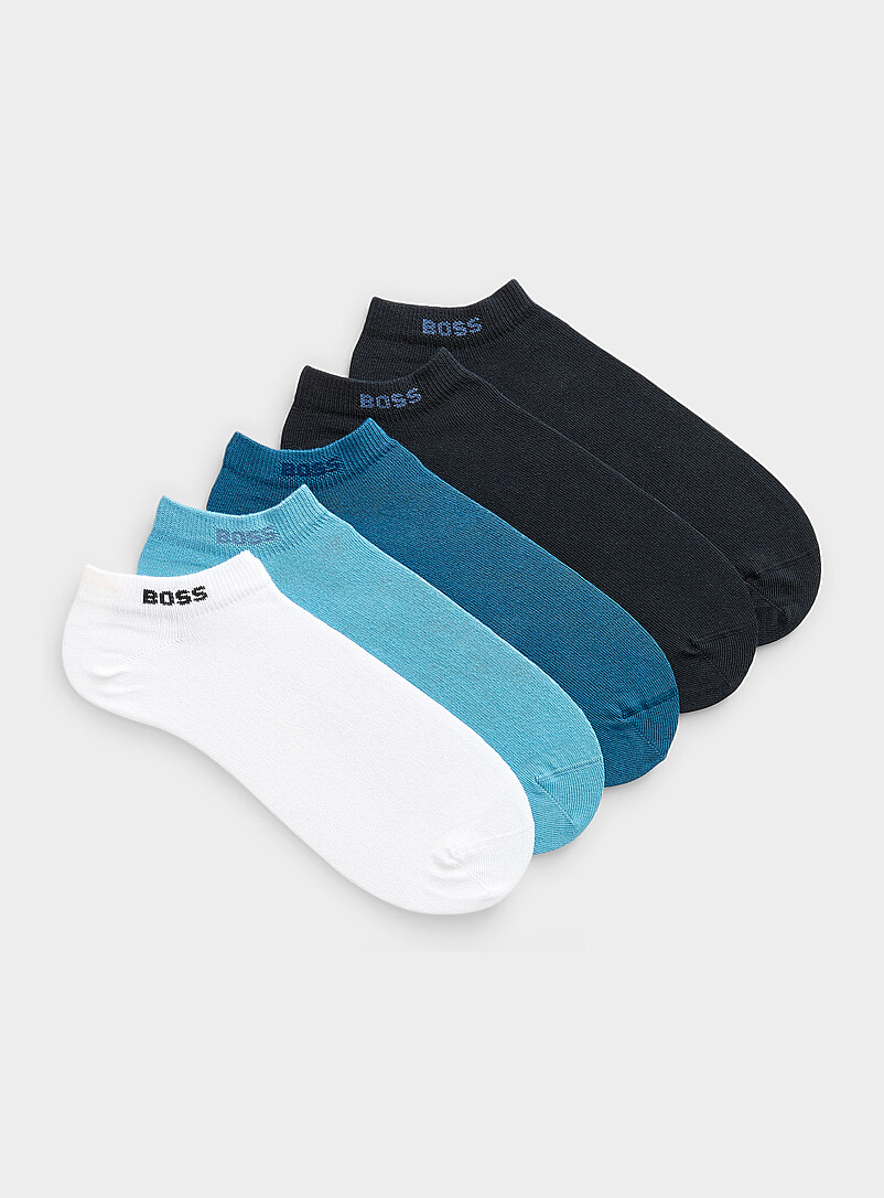 Solid fine-knit ped socks 5-pack product image (primary)