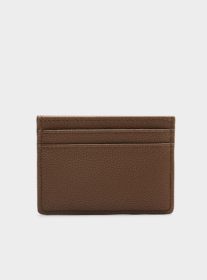 Pebbled faux-leather card holder product image 2