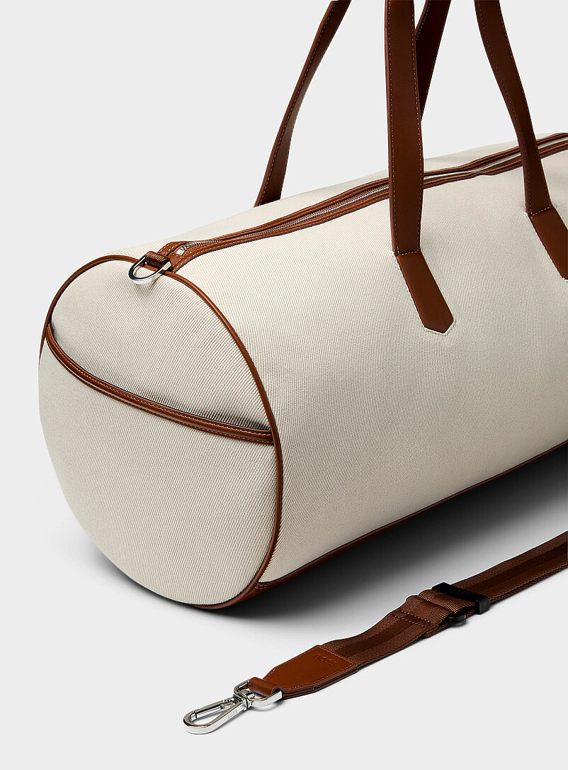 Cream canvas duffle bag product image 2