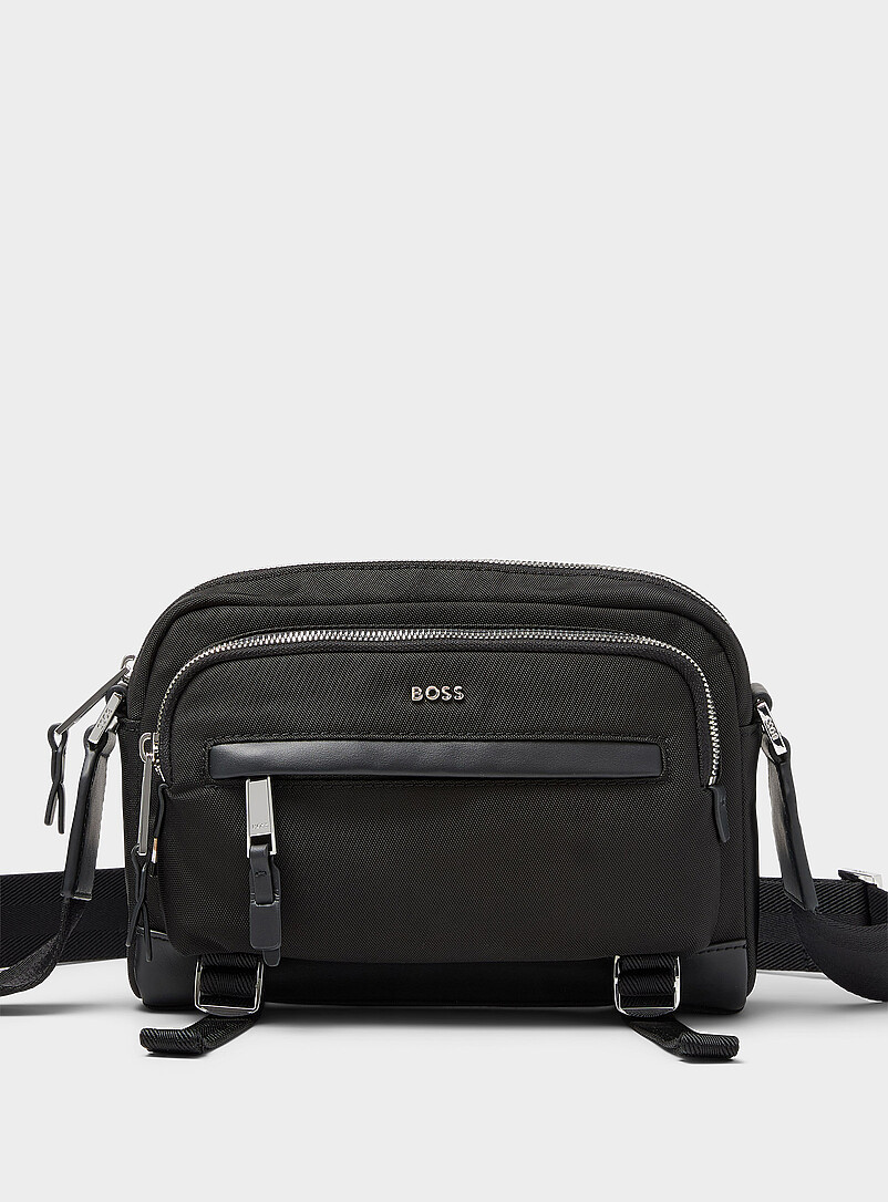 Black crossbody bag with straps product image (primary)