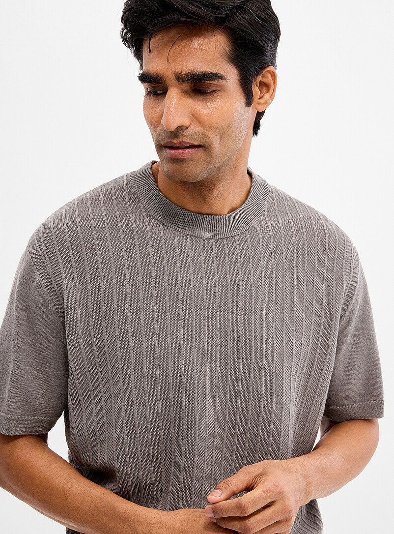 Kajordino embossed stripe sweater product image 2