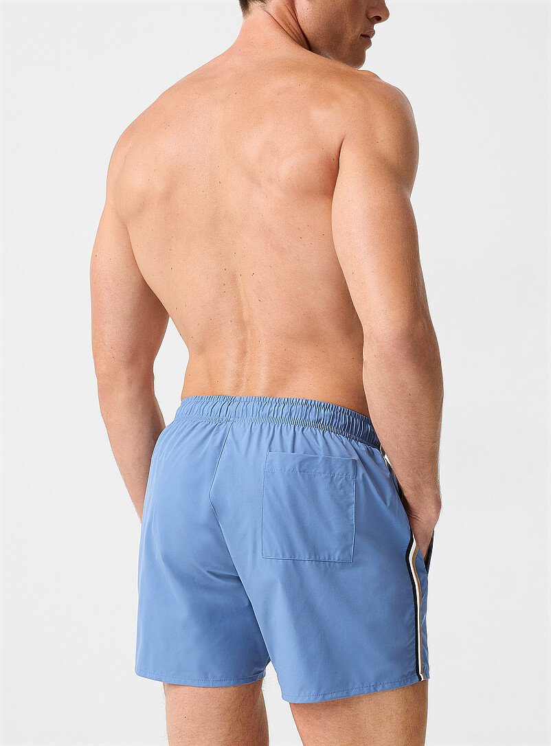 Signature-stripe blue swim trunk product image 2