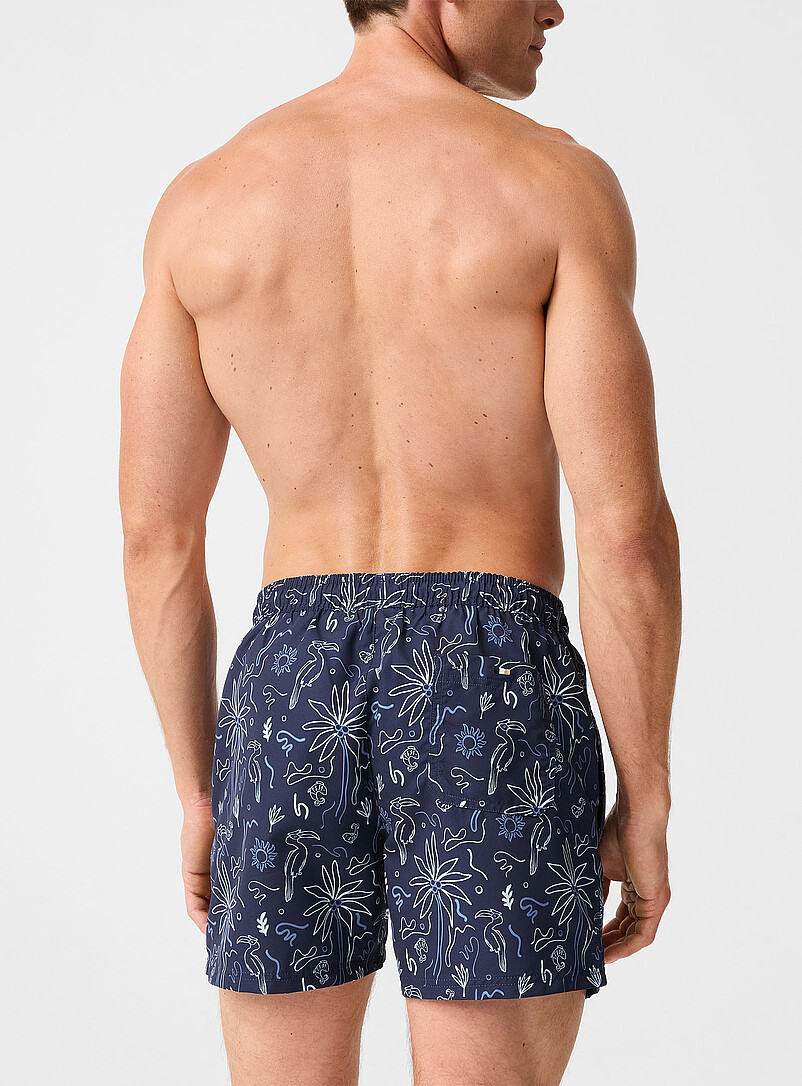Toucan and palm tree swim trunk product image 2