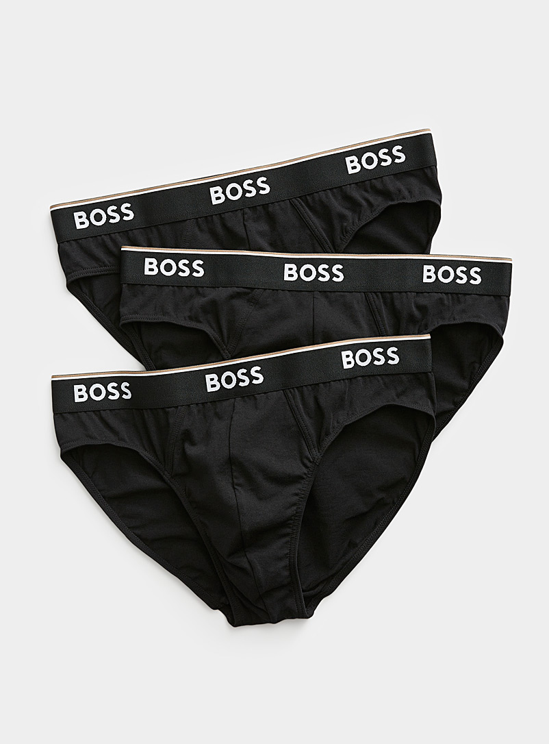 Solid logo-waistband briefs Cotton 3-pack product image (primary)
