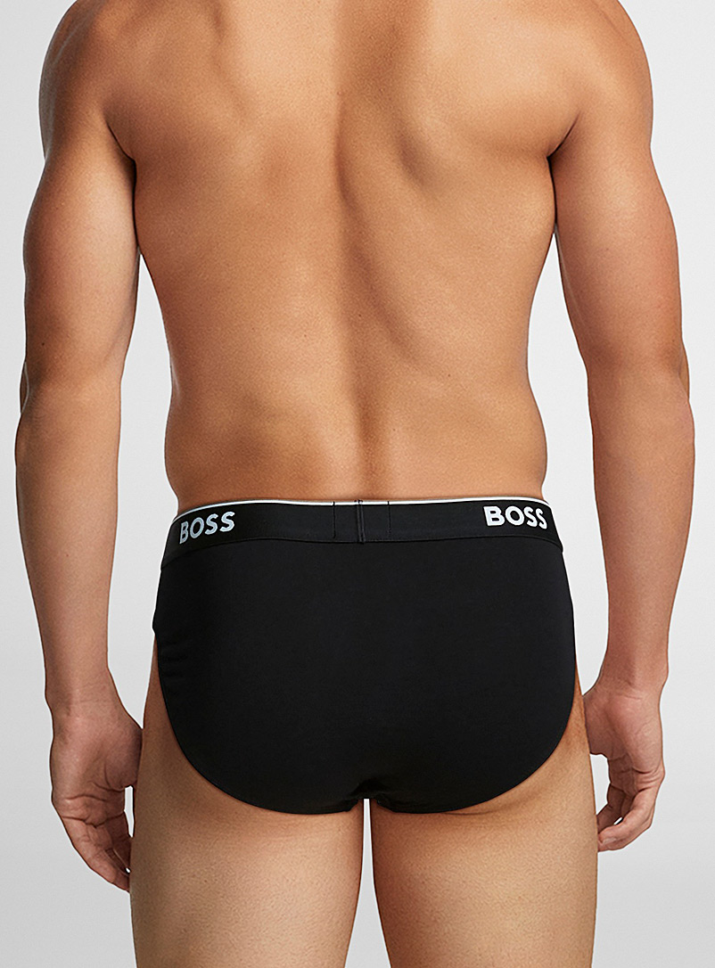 Solid logo-waistband briefs Cotton 3-pack product image 3