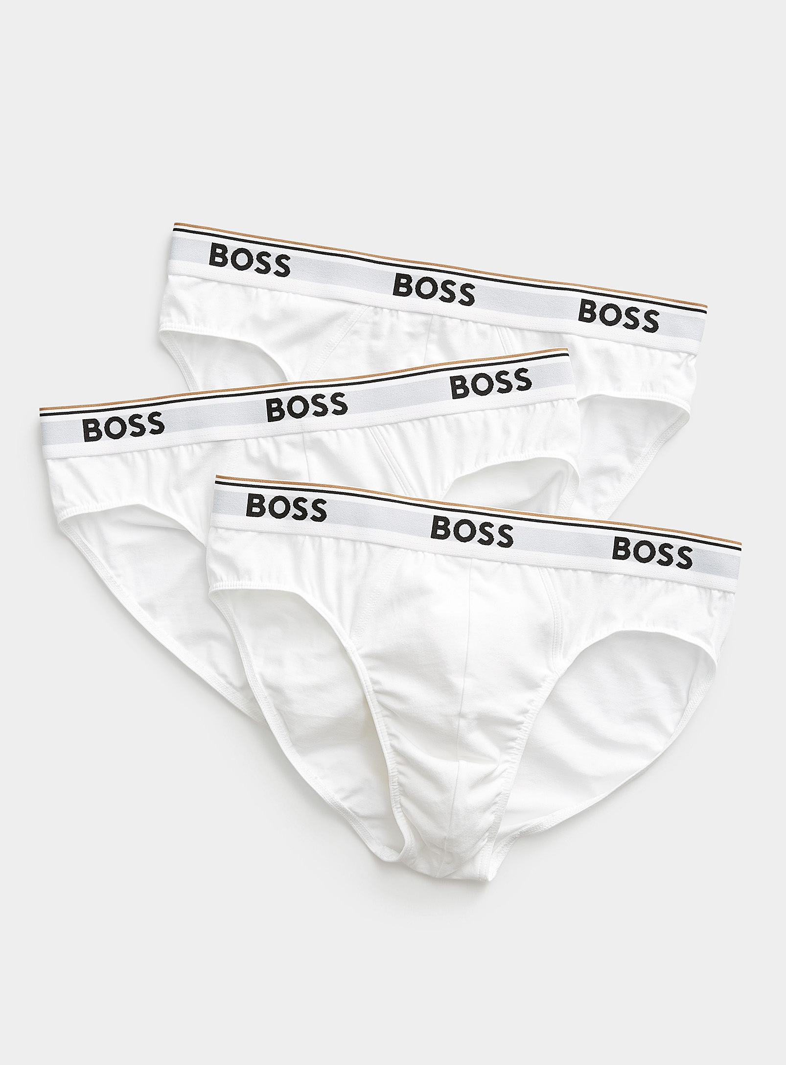 Hugo Boss Classic Solid Briefs 3-pack In White