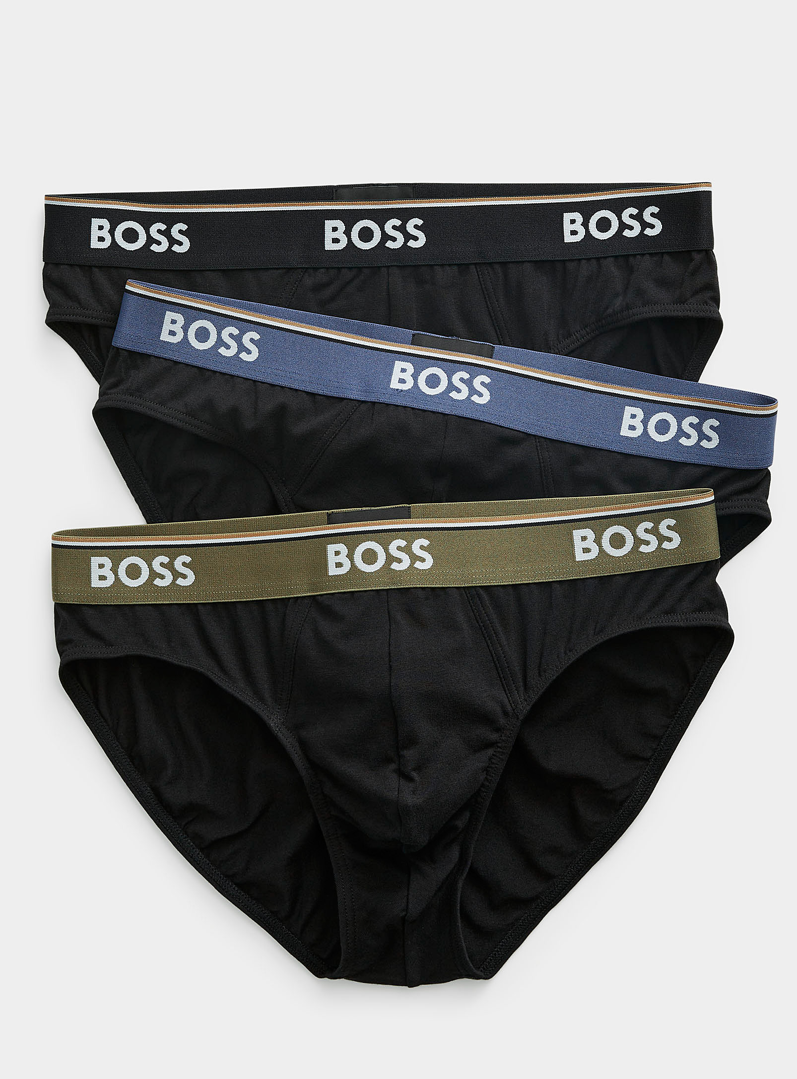 BOSS - Men's Contrast-waist briefs 3-pack