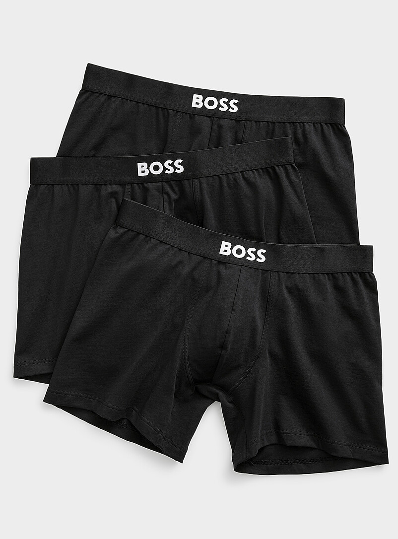 5" logo-band solid boxer briefs Organic cotton 3-pack product image (primary)