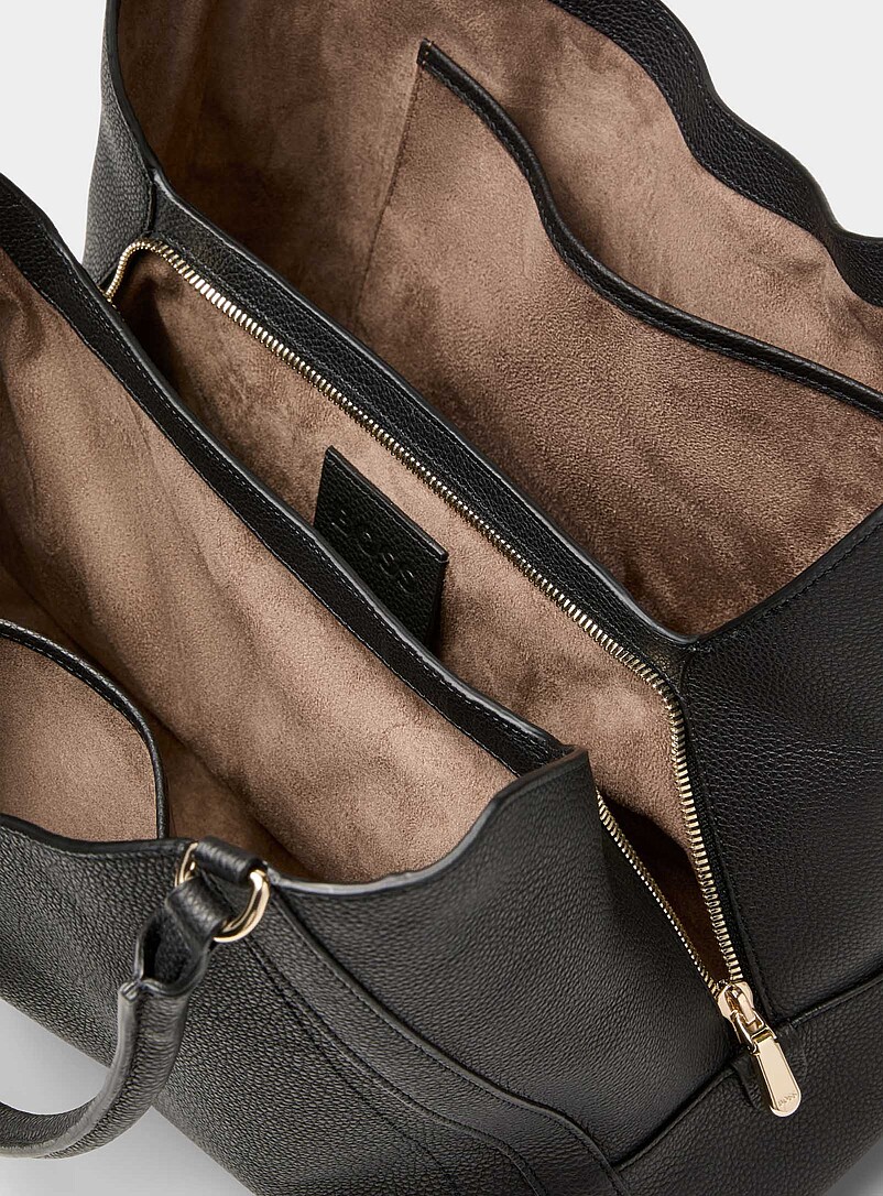 Reah greige pebbled leather tote bag product image 3