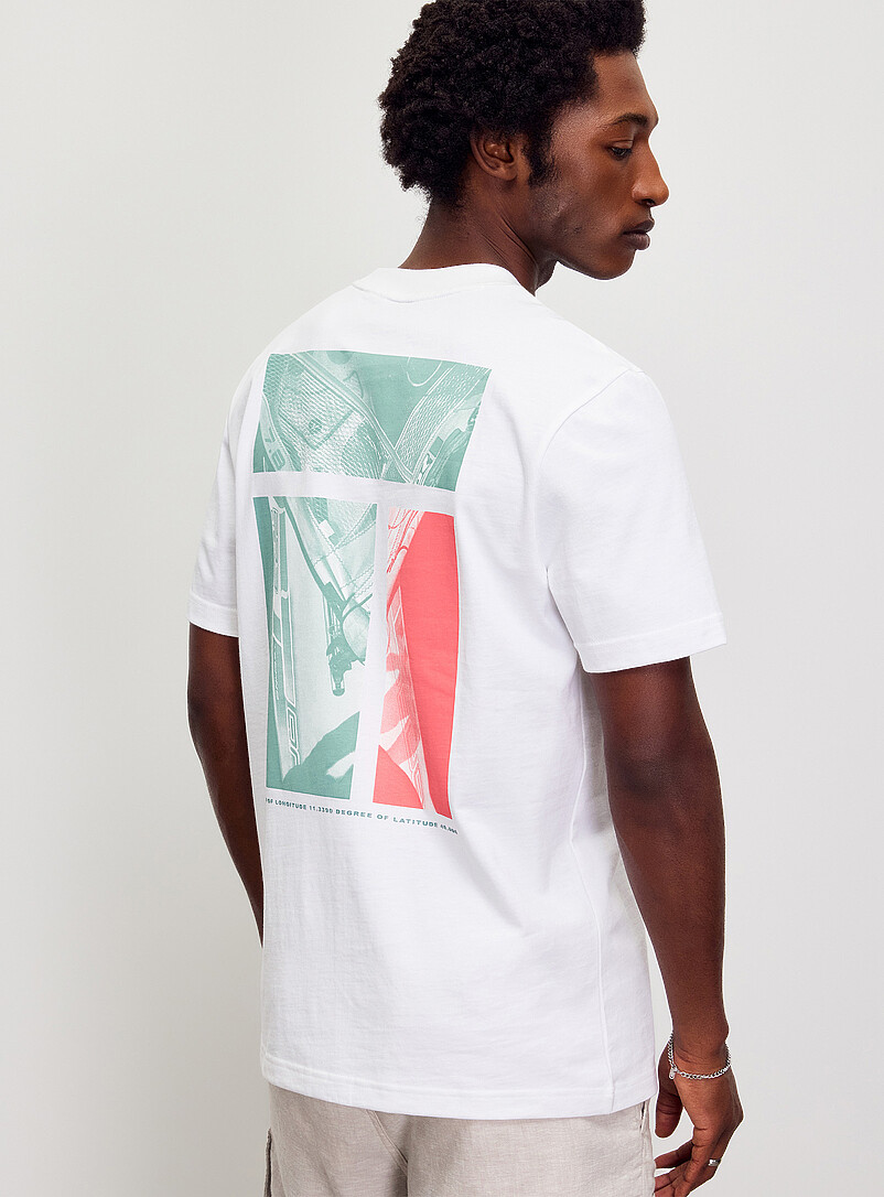 Groove print T-shirt product image (primary)