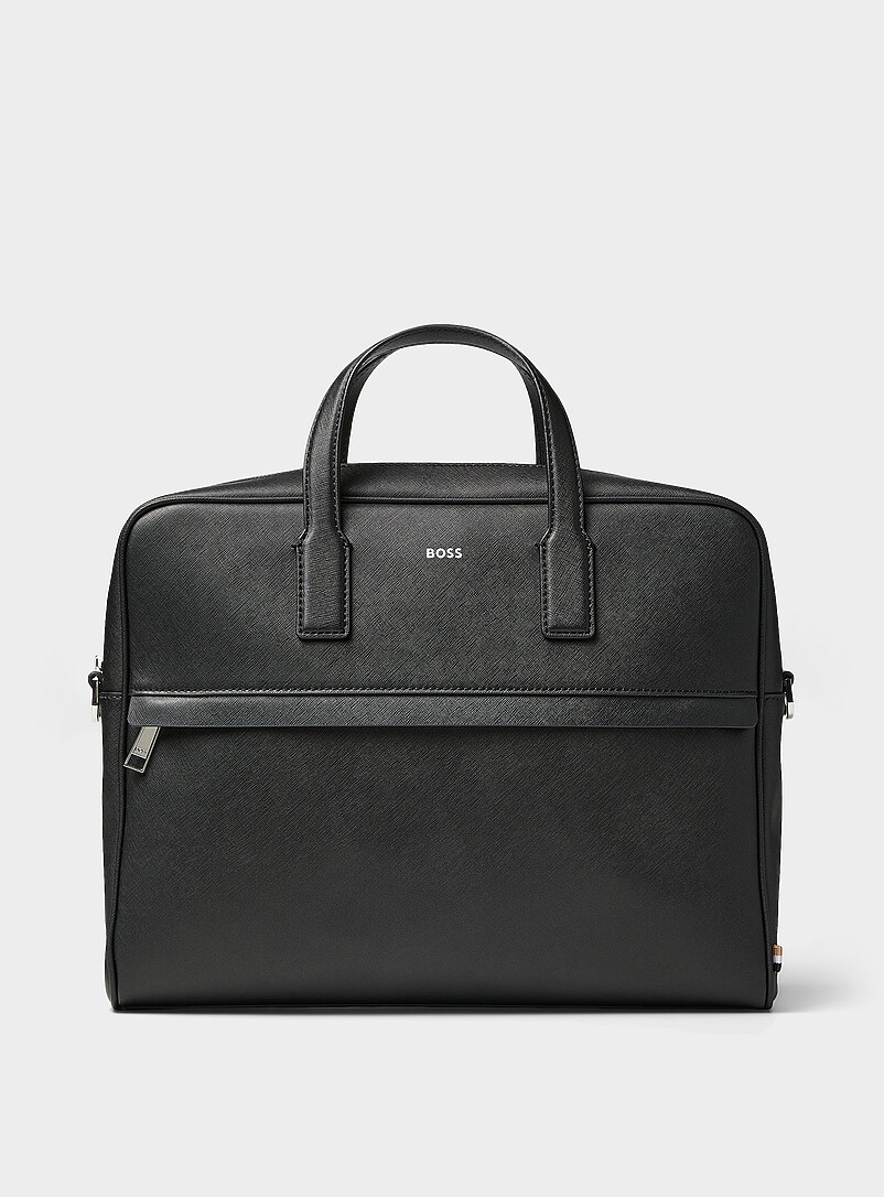 Zair regenerated leather briefcase product image (primary)