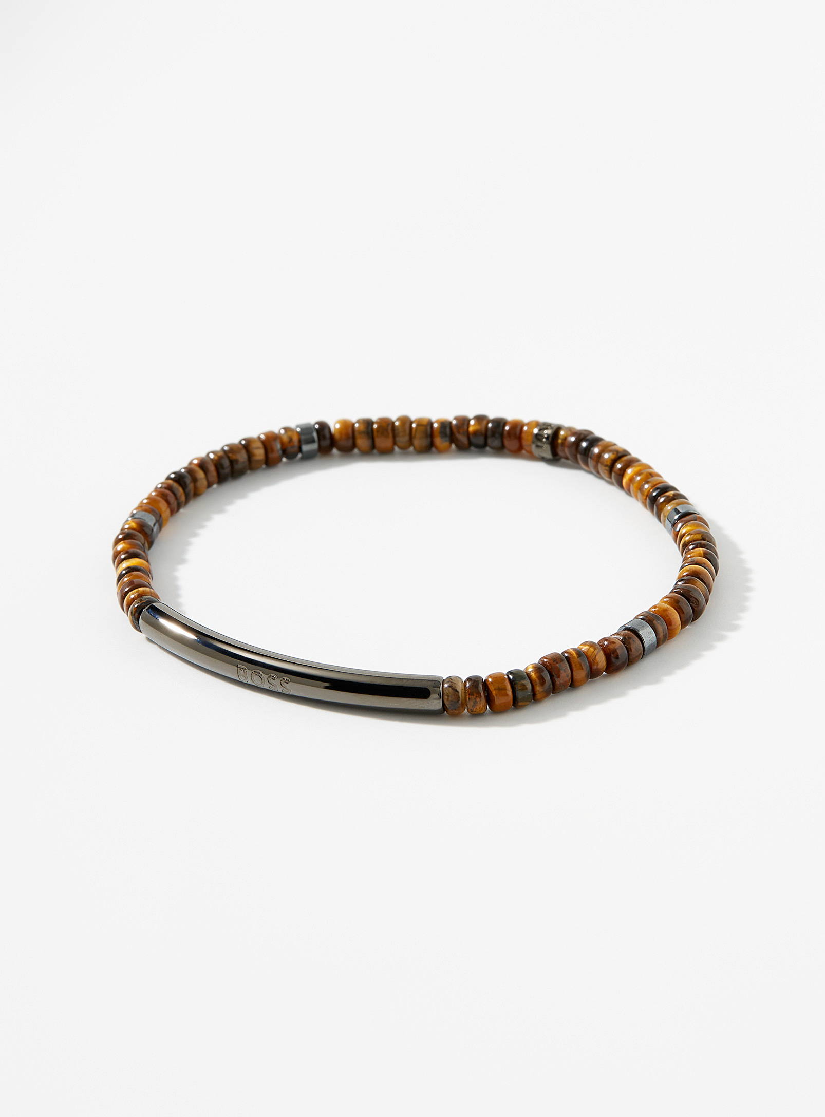 BOSS - Men's Tiger's eye and hematite bracelet