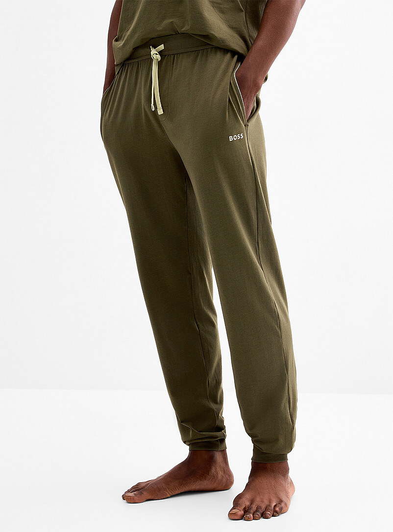 Comfortable khaki pyjama joggers product image 2