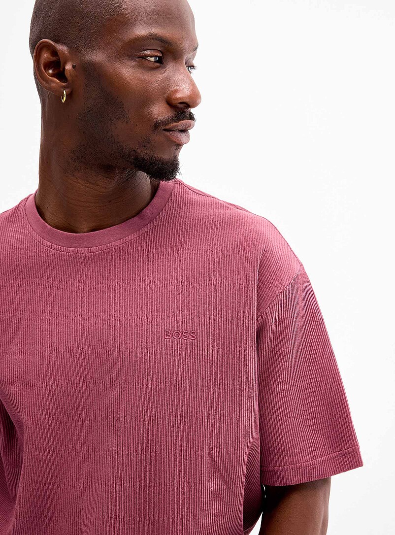 Minimalist-logo ribbed T-shirt product image 2
