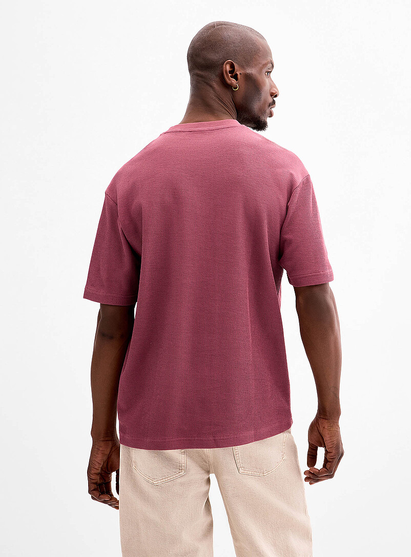 Minimalist-logo ribbed T-shirt product image 3