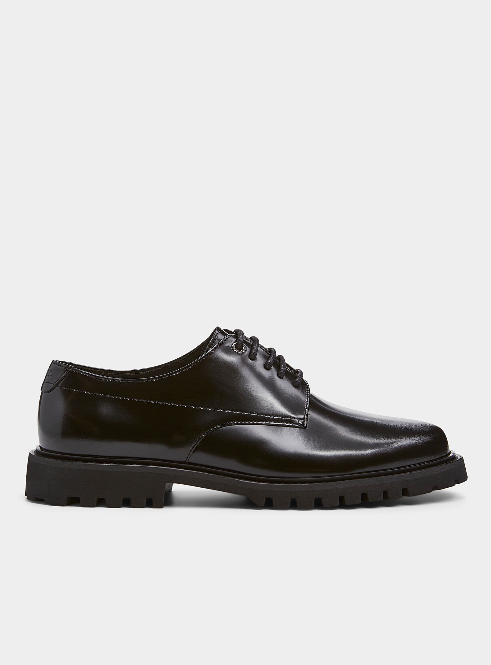 Hugo Boss Richayl Leather Derby Shoes Men In Black