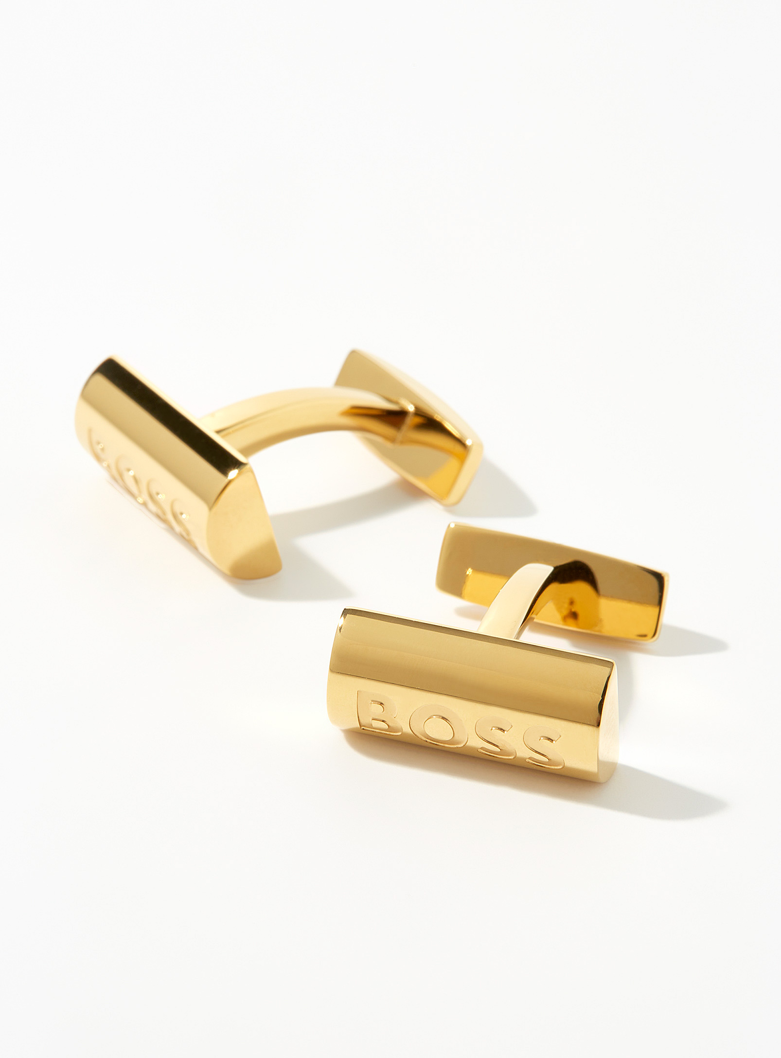 Oxide sleuf Hobart Hugo Boss Golden Embossed Cufflinks | ModeSens