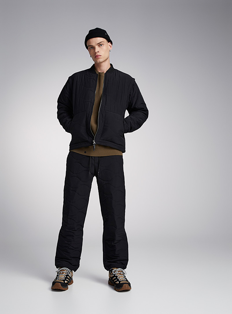 Lira Black Wavy quilted pant for men