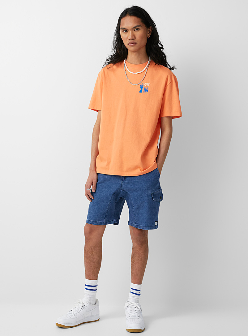 Denim cargo pull-on short | Lira | Shop 